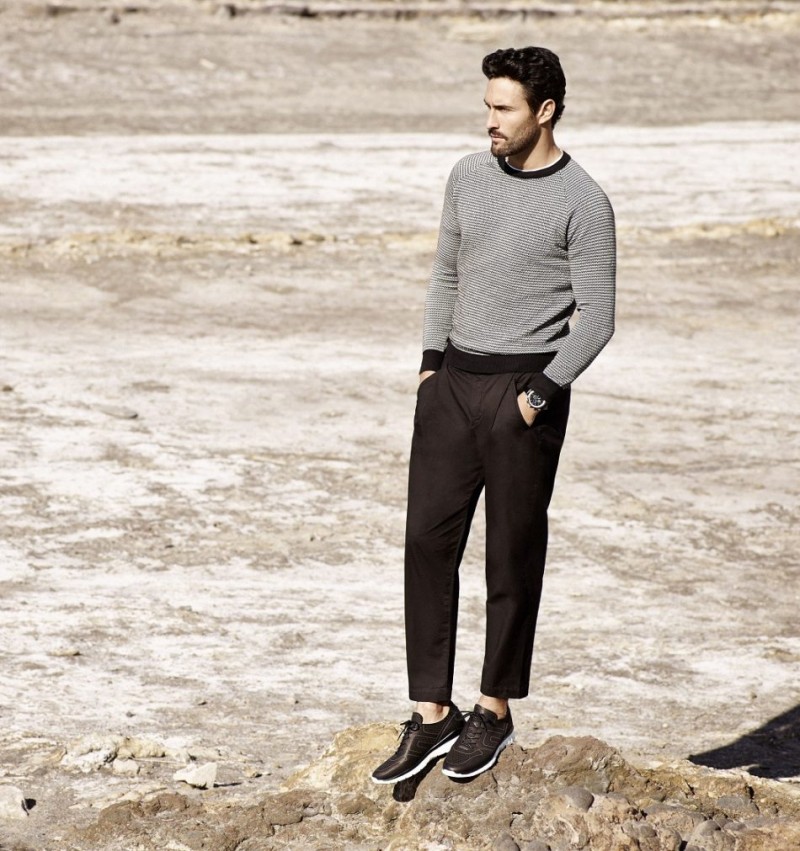 Noah Mills photographed by Daniel Riera for Pedro del Hierro's spring-summer 2016 campaign.