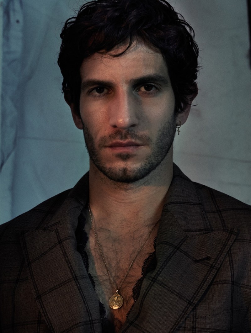 Quim Gutiérrez pictured in Dries Van Noten for Solar magazine.