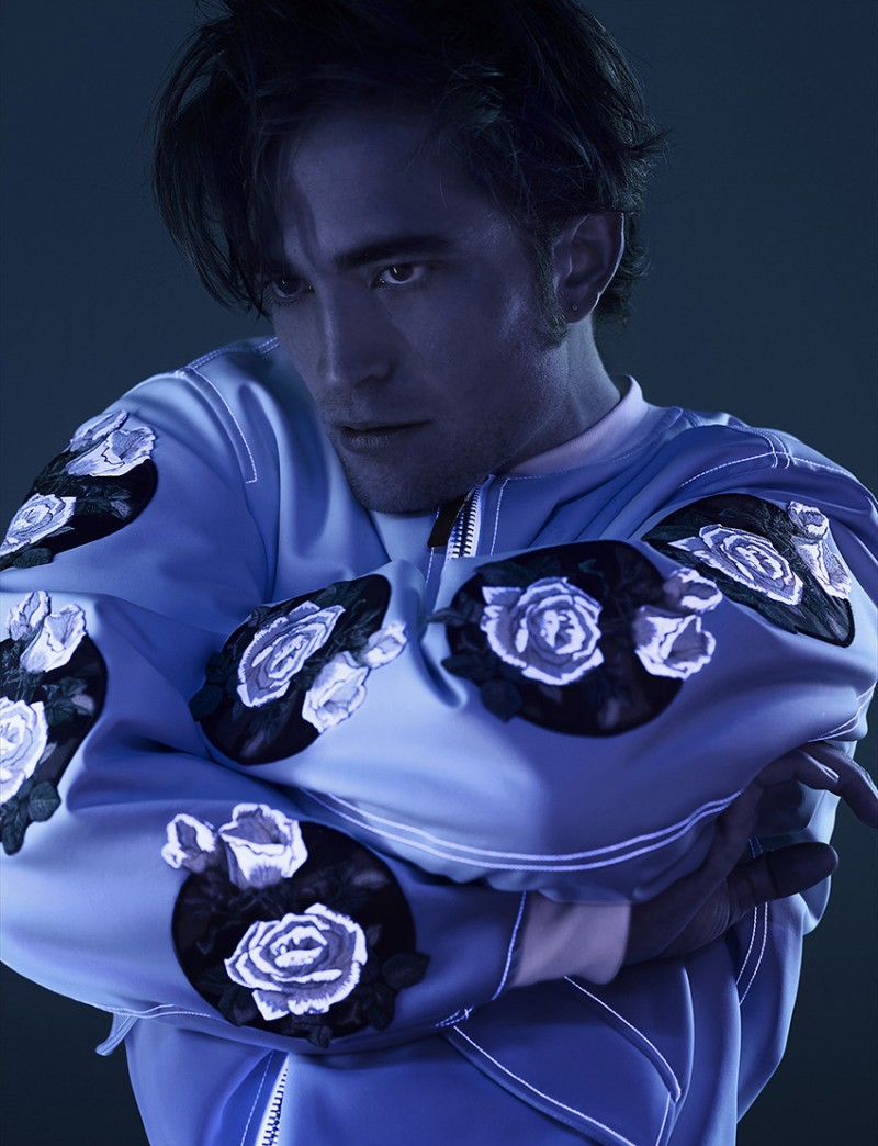 Robert Pattinson photographed in a Dior Homme bomber jacket for the pages of Numéro Homme.