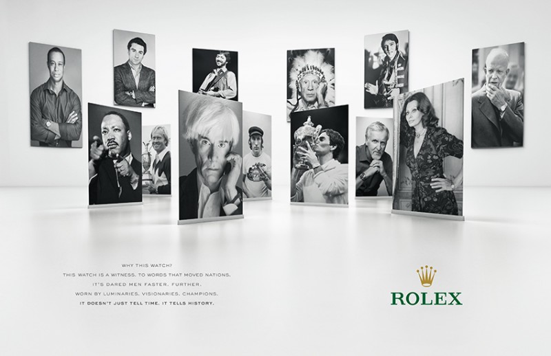 Rolex Icons Campaign Advertisement featuring famous personalities that have sported the brand's luxurious timepieces. » A Guide to the Ultimate Rolex Collection Rolex Icons Campaign Advertisement featuring famous personalities that have sported the brand's luxurious timepieces.