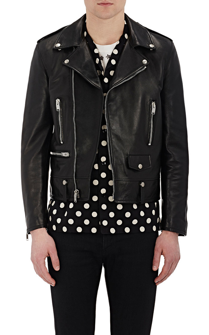 Saint Laurent Men's Leather Biker Jacket