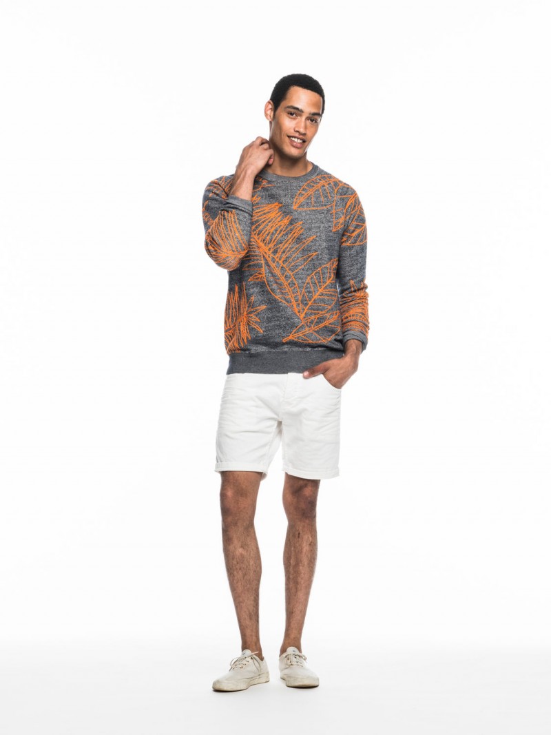 Scotch & Soda Embroidered Melange Sweater