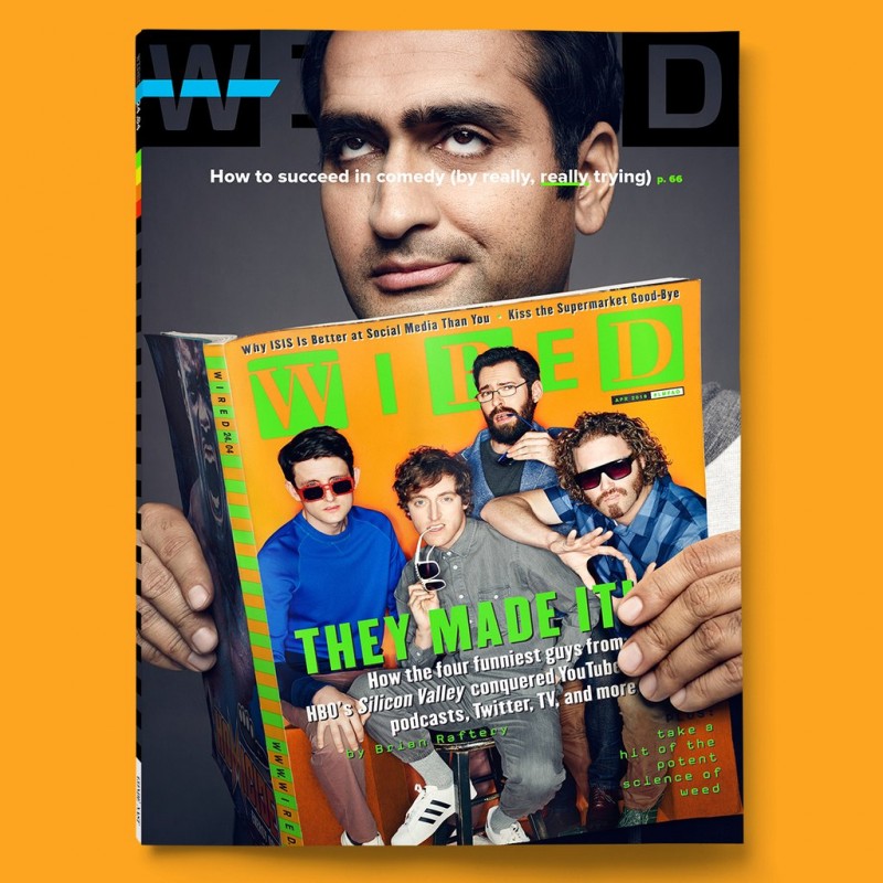Silicon Valley star Kumail Nanjiani covers Wired magazine.