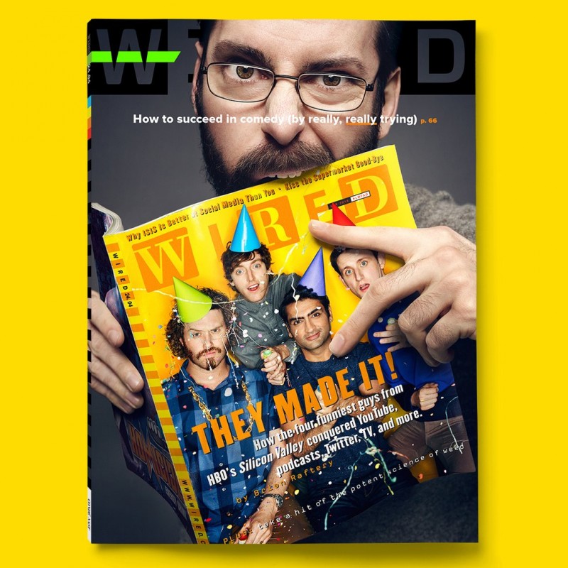 Silicon Valley star Martin Starr covers Wired magazine.