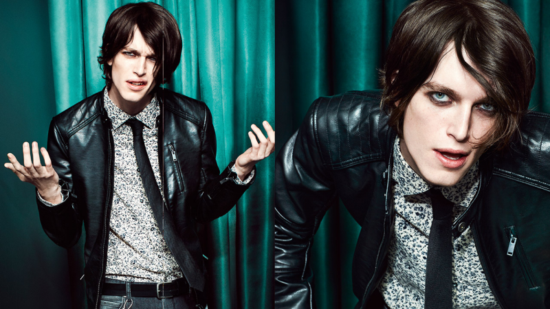 Reuben Ramacher is a cool vision in a leather jacket for Sisley's spring-summer 2016 campaign.