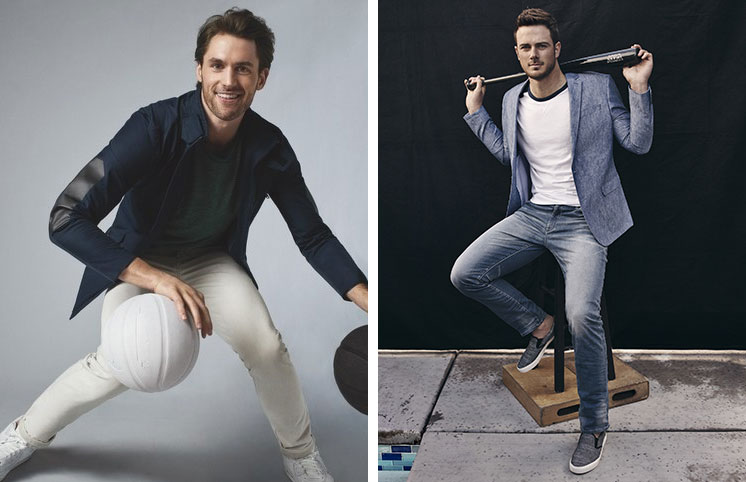 Spring/Summer 2016 (Left to Right): Kevin Love for Banana Republic, Kris Bryant for Express.