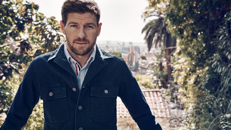 Steven Gerrard wears cotton-canvas jacket Visvim and slim-fit button-down Thom Browne.