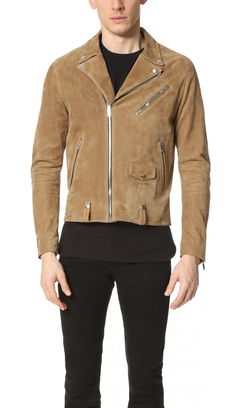 The Kooples Suede Moto Jacket