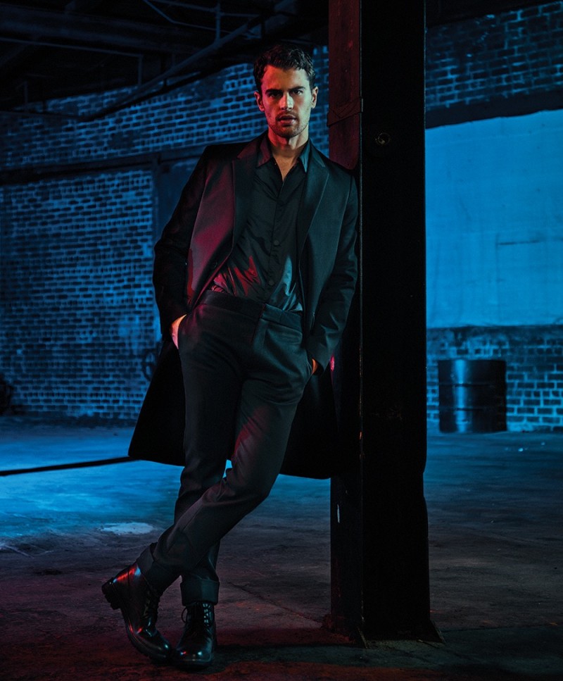 Theo James graces the pages of Essential Homme for a new photo shoot.