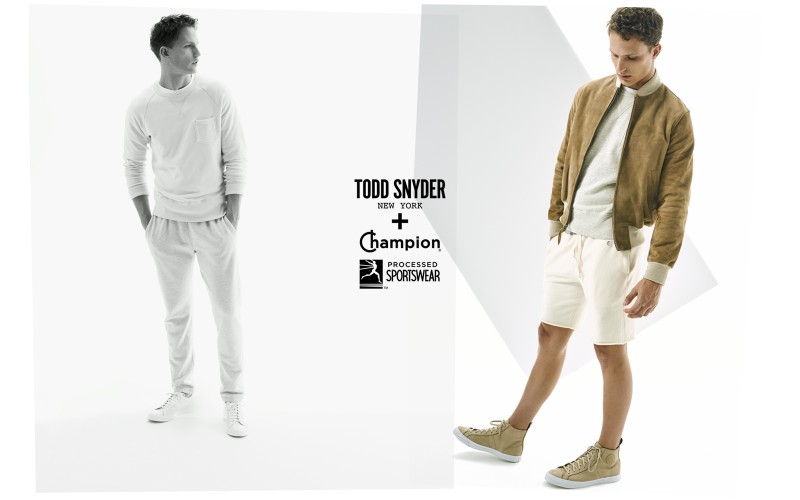 Australian model Nathaniel Visser for Todd Snyder x Champion's spring-summer 2016 campaign.