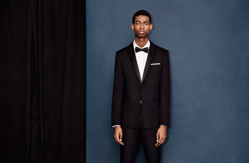 Not one to shun classics, Topman revels in the sharp lines of a quintessential tuxedo.