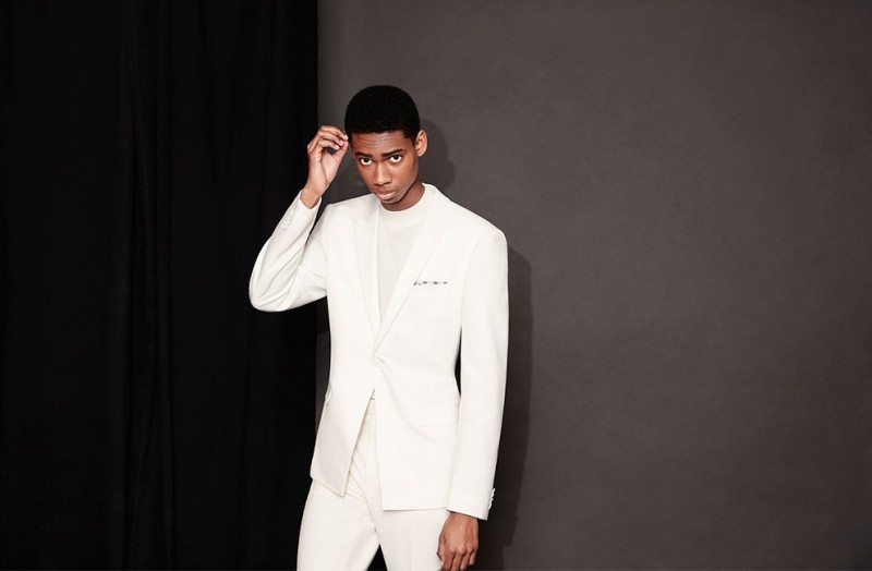 A white-out provides a standout prom look from Topman.