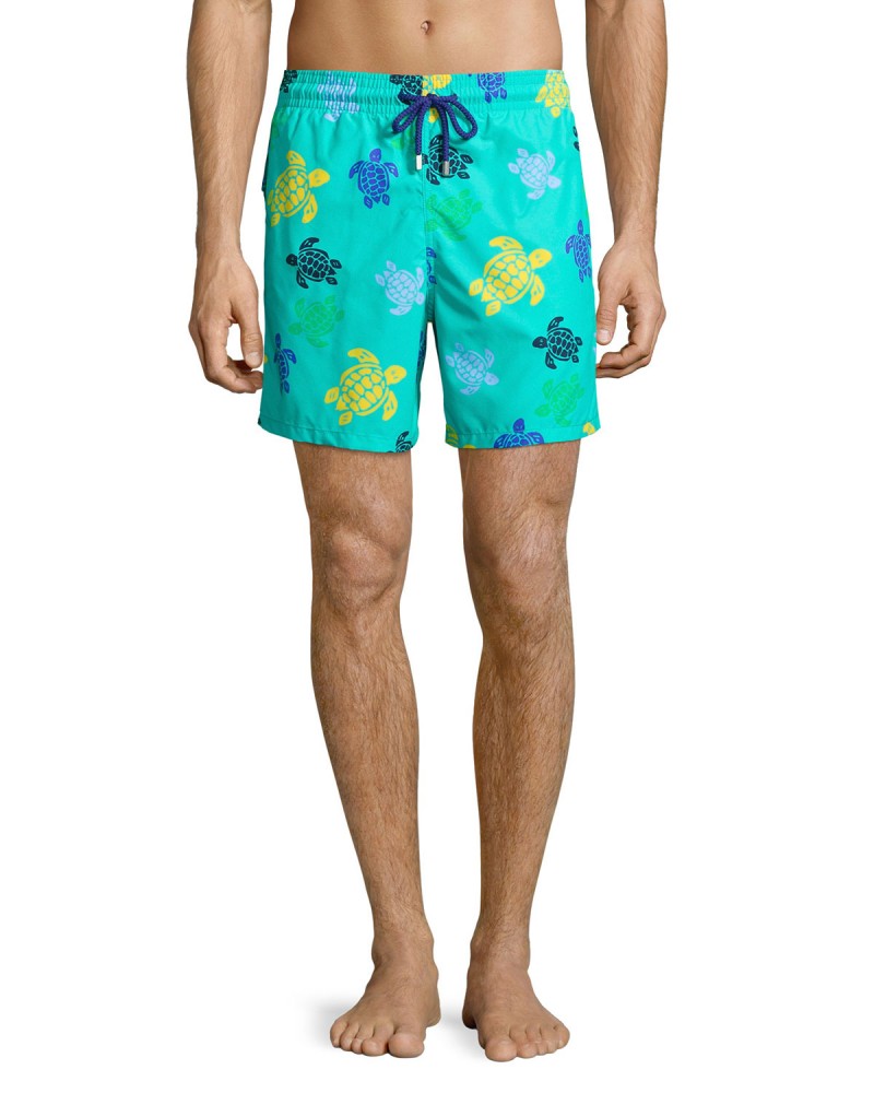 Vilebrequin Moorea Turtle Print Swim Trunks