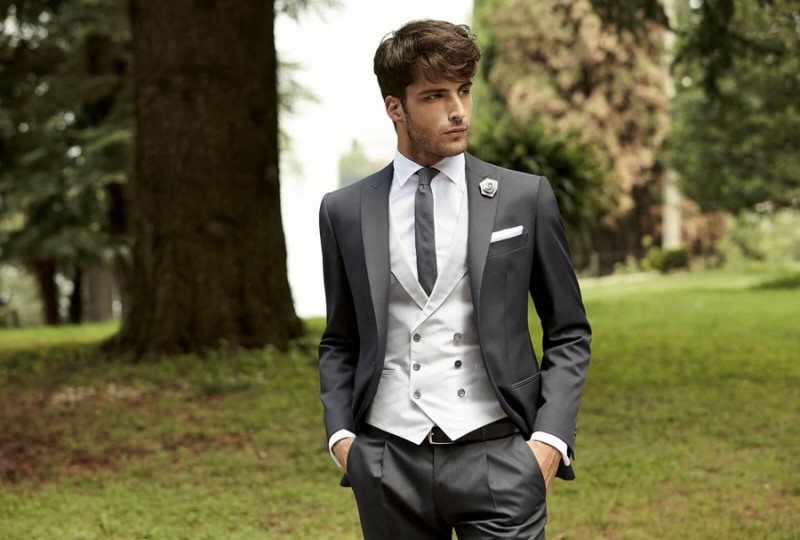 Janice Fronimakis embraces shades of grey for a debonair formal look from 1911 Lubiam Ceremony.