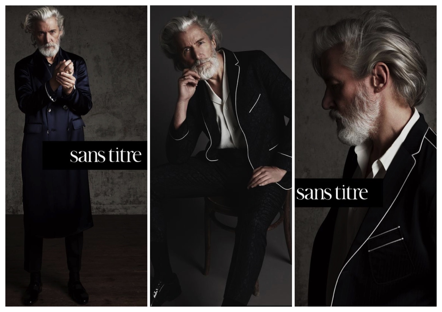 Aiden Brady Gives Us Grey Hair Envy in Striking Sans Titre Campaign