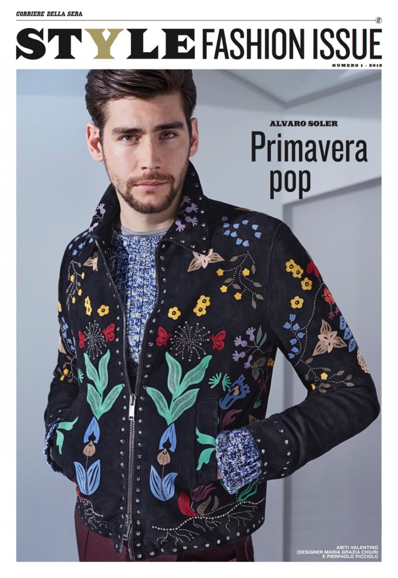 Alvaro Soler covers Style magazine in a spring-summer 2016 look from Valentino.