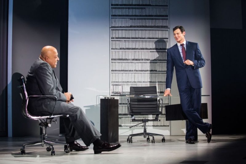 Benjamin Walker as Patrick Bateman in American Psycho: The Musical.