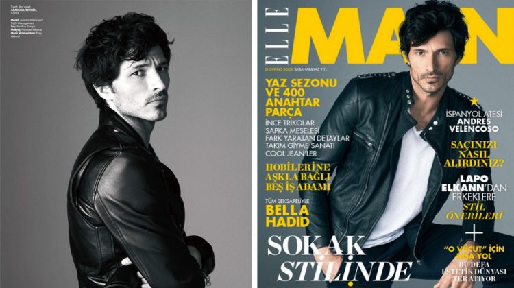 Andres Velencoso Segura Covers Elle Man Turkey in Denim & Leather