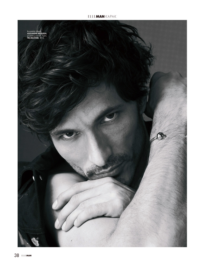 Andres Velencoso Segura is front and center in Alexander McQueen.