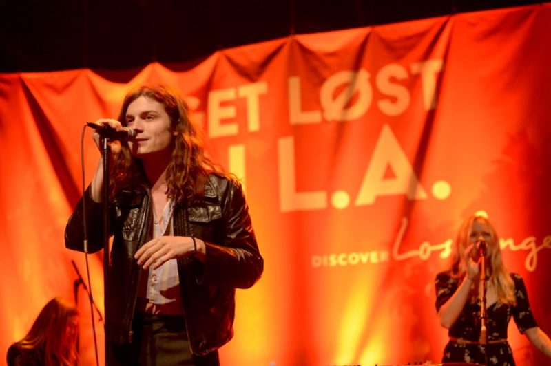 LOS ANGELES, CA - APRIL 27: Musician Garrett Borns of BORNS performs at Discover Los Angeles' "Get Lost" Pop-Up Concert at The Geffen Contemporary at MOCA on April 27, 2016 in Downtown Los Angeles, California. (Photo by Charley Gallay/Getty Images for Los Angeles Tourism & Convention Board )