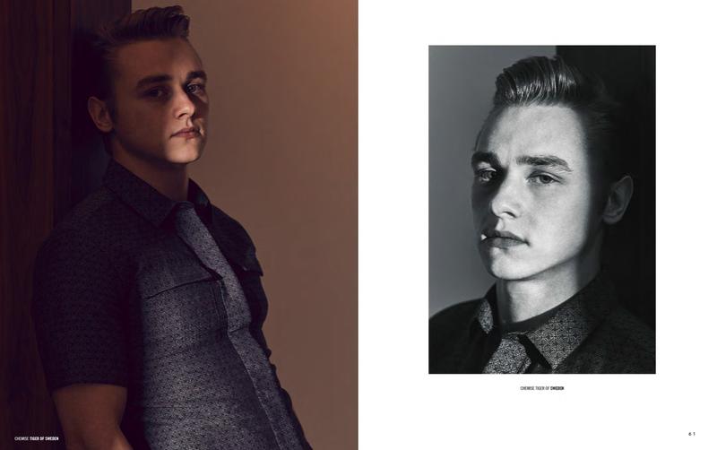 Ben Hardy for Apollo magazine in Tiger of Sweden (pictured right).