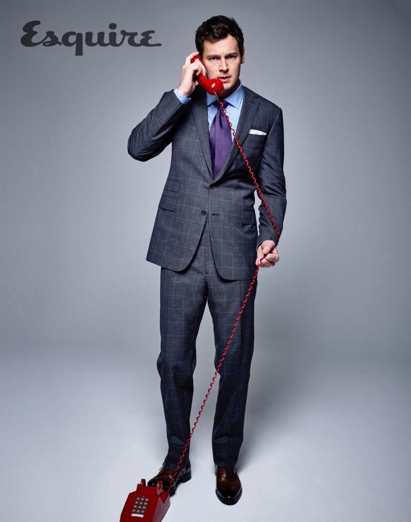 Benjamin Walker photographed by Stewart Shining in a windowpane print suit for Esquire. » American Psycho Star Benjamin Walker Suits Up for Esquire Benjamin Walker photographed by Stewart Shining in a windowpane print suit for Esquire.