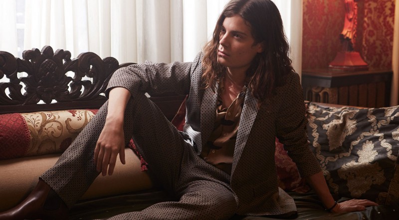 BØRNS wears boots Prada, shirt and suit Dries Van Noten.