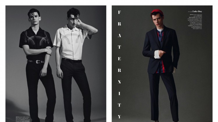 Fraternity Suit: Adrien Sahores & Thibaud Charon for British GQ Style