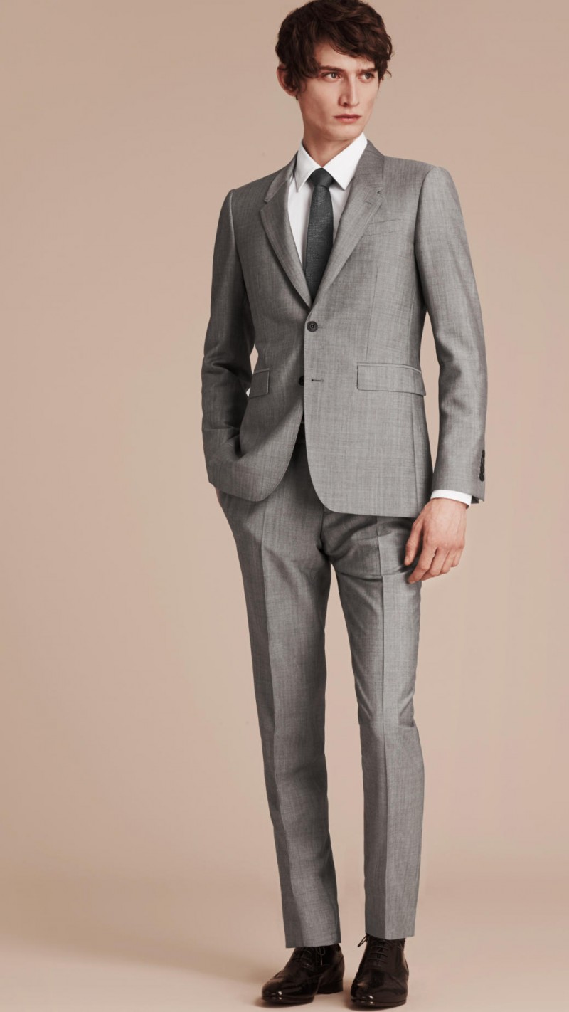 Burberry Chelsea Suit in Light Grey