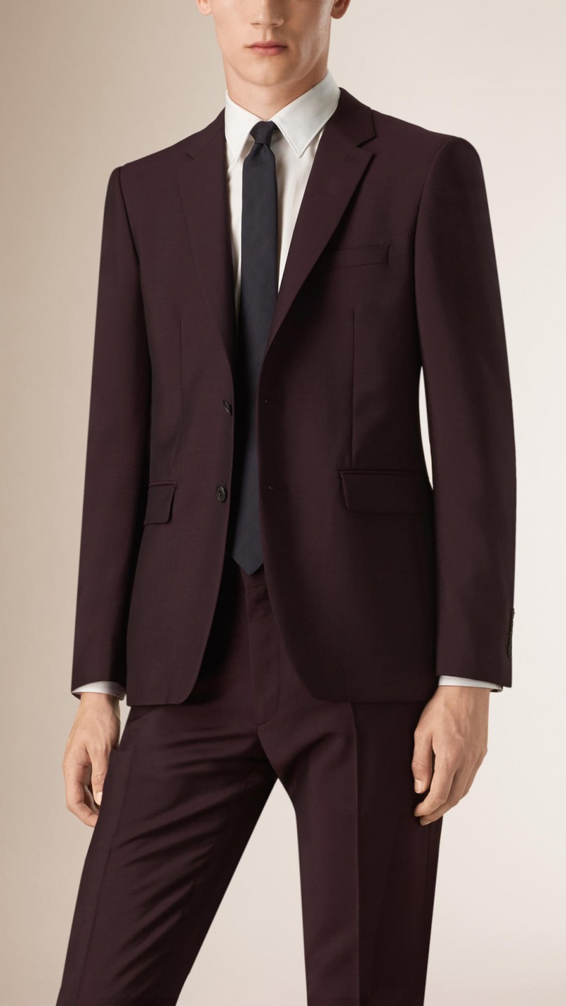 Burberry Mohair Suit in Claret
