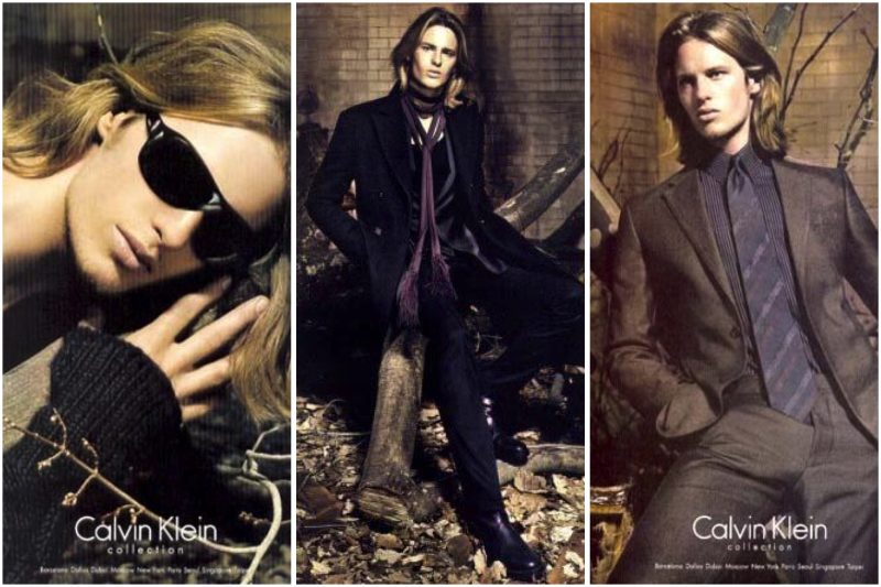 Calvin Klein Collection delivered rich, dapper hues for its fall-winter 2004 campaign, which starred model Karl Lindman.