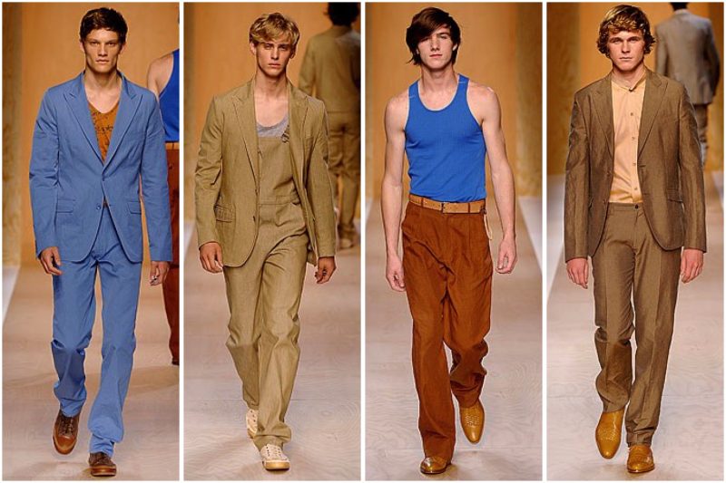 Spring/Summer 2006: Vibrant browns and athletic shapes were present for Calvin Klein Collection.