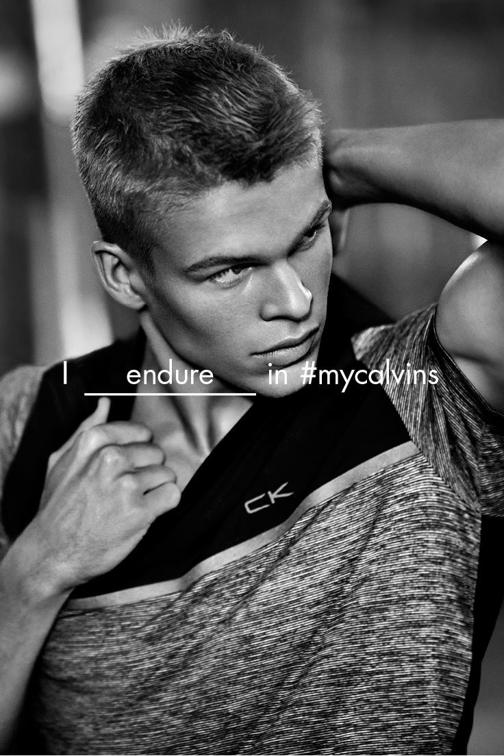 Model Mitchell Slaggert fronts Calvin Klein Performance's spring-summer 2016 campaign.