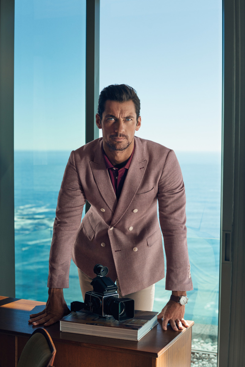 David Gandy goes chic in a double-breasted blazer for Marks & Spencer's spring-summer 2016 campaign.
