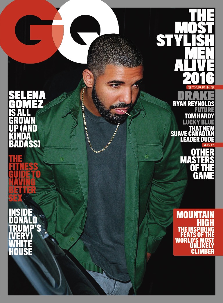 Drake covers GQ's Most Stylish Men in the World issue.