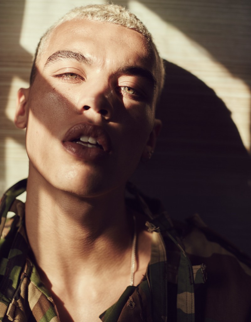 Dudley O'Shaughnessy pictured in Bernhard Willhelm.