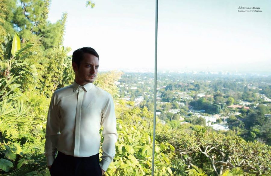 Elijah Wood dons Monlada Homme and Topman for the pages of Numéro Homme Thailand.