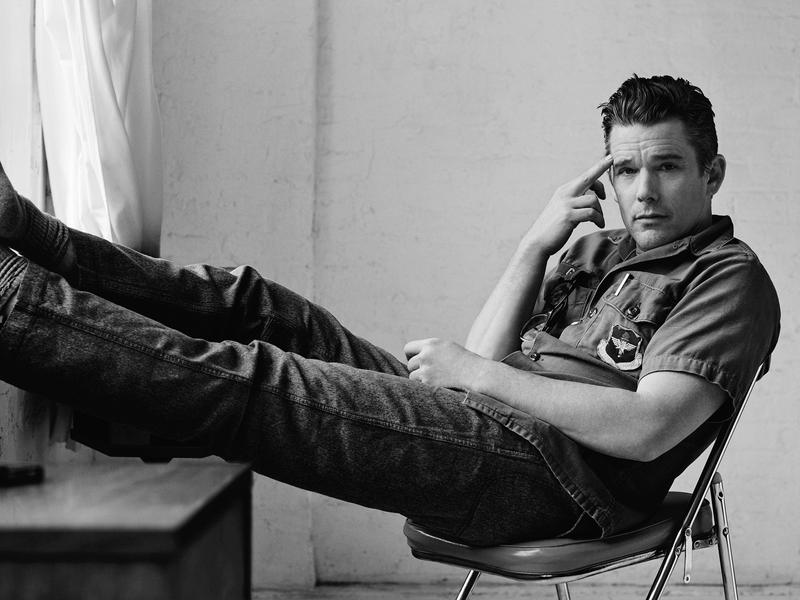 Ethan Hawke photographed by Bruno Staub for The Happy Reader.