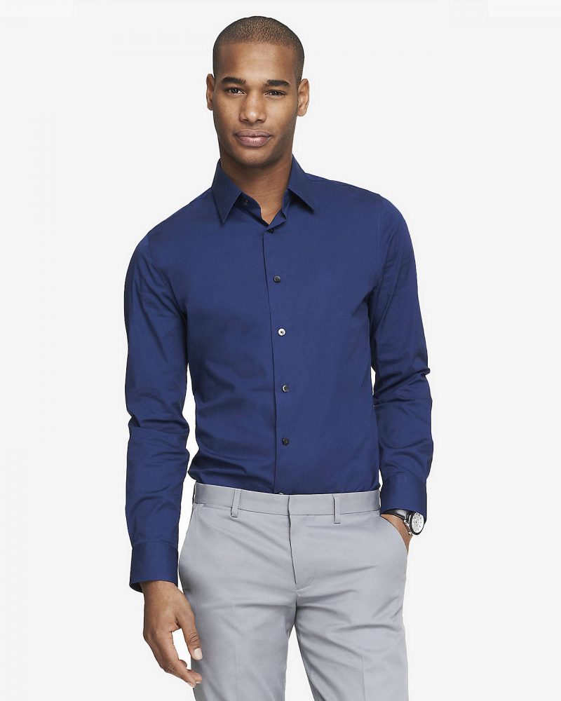 Express Fitted 1 MX Shirt in Marine Blue