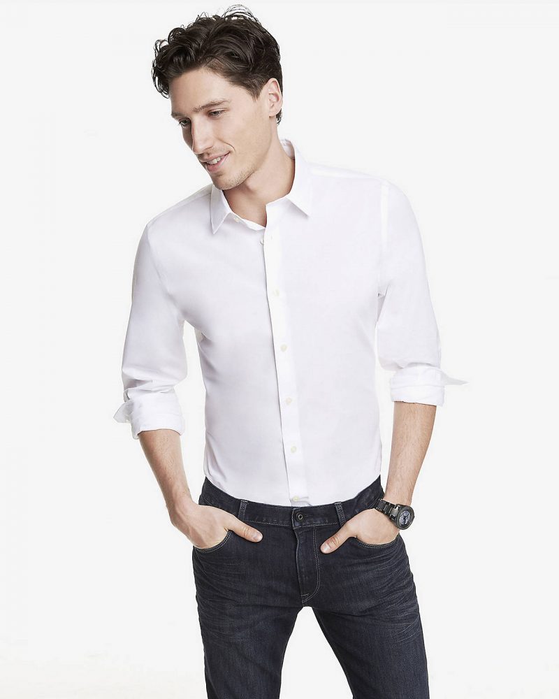 Express Fitted 1 MX Shirt in White