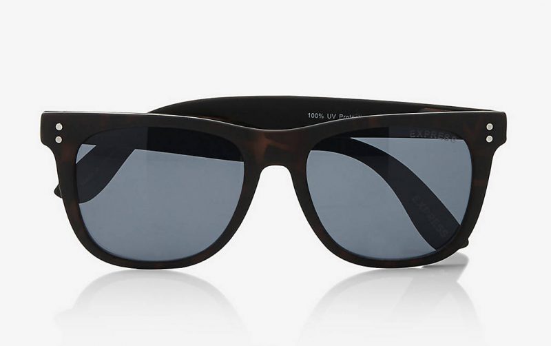 Express Matte Dark Tortoise Shell Square Sunglasses