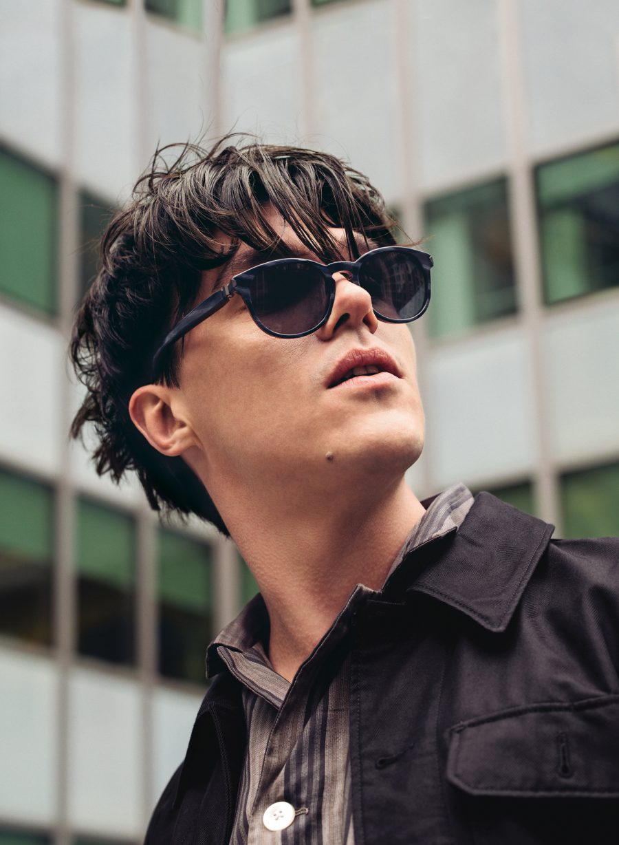 Finn Wittrock is a cool vision in Brioni sunglasses.