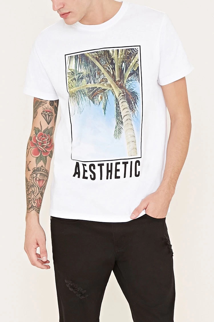 Forever 21 Aesthetic Palm Graphic Tee