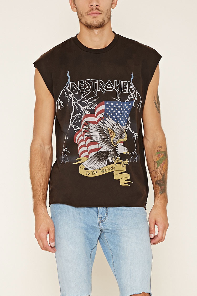 Forever 21 Destroyer Graphic Muscle Tee