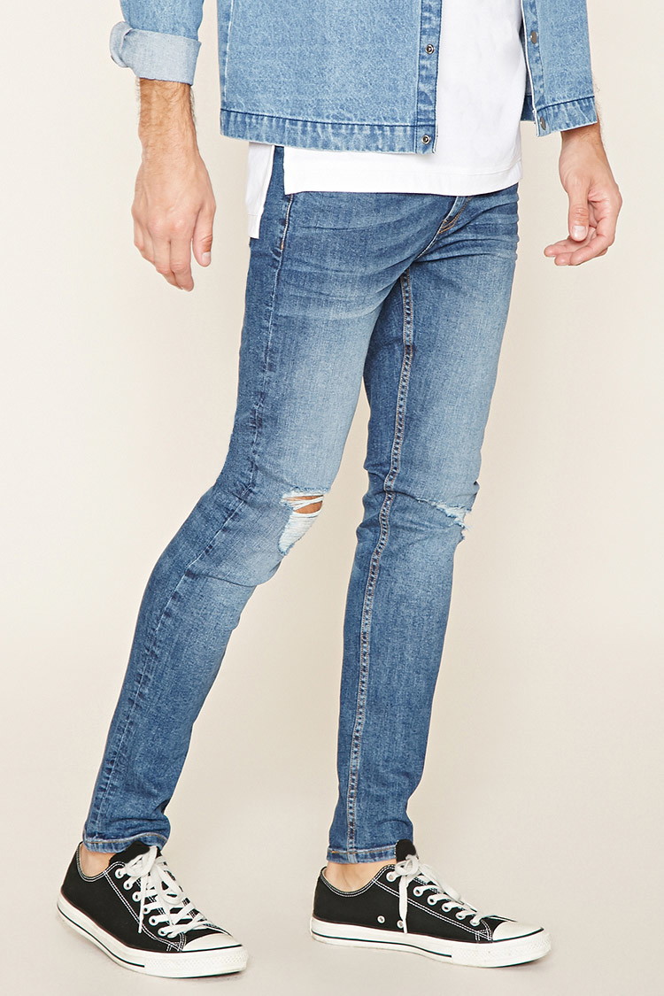 Forever 21 Ripped Denim Jeans