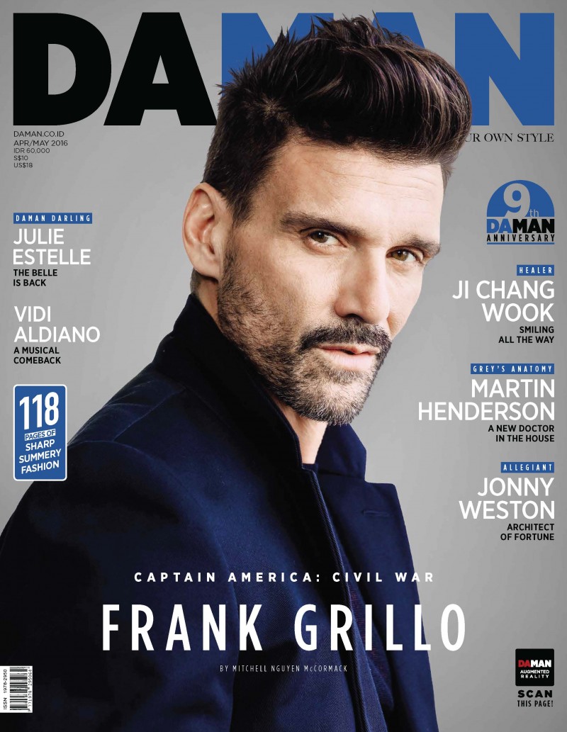 Frank Grillo covers the April/May 2016 issue of Da Man.