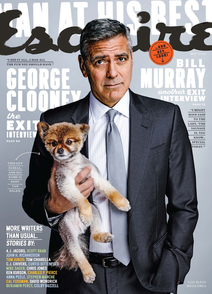 George Clooney covers the May 2016 issue of Esquire.