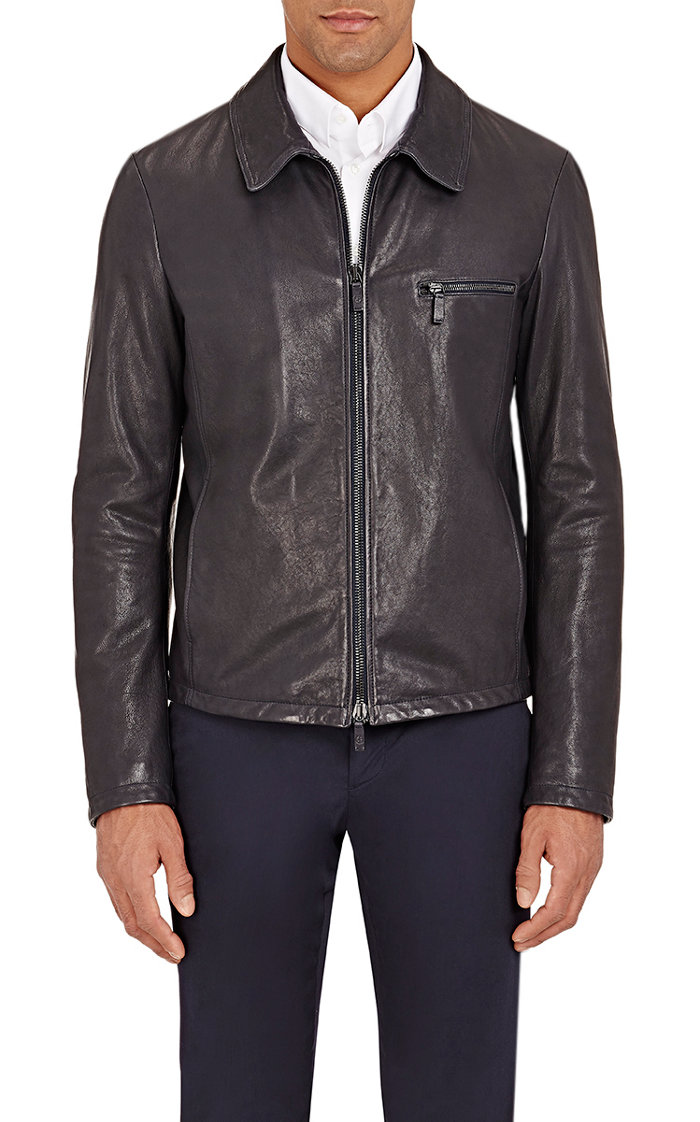 Giorgio Armani Grained Leather Jacket