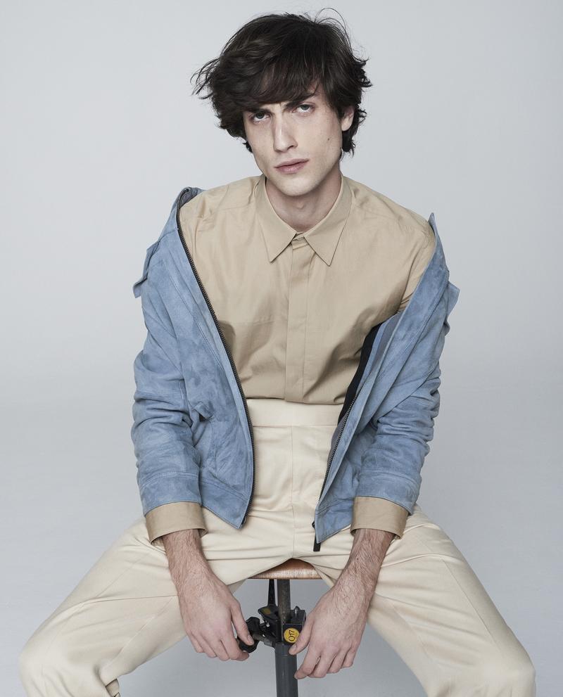 Hamilton Seguin embraces neutrals in Calvin Klein Collection and Ralph Lauren.