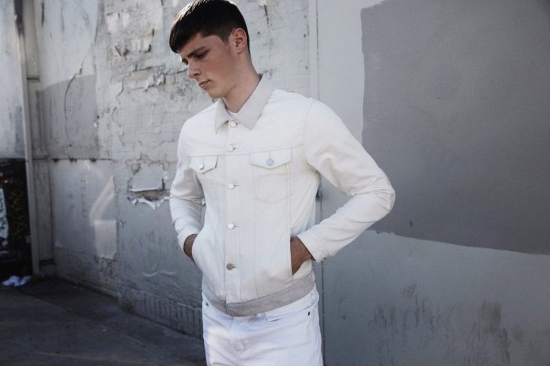 Dallas Haupt is ready for summer in Hampton & Baker's white Delon denim jacket.